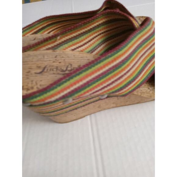Lucky Brand Size 8 Wedge multicolor Sandal . Summer, Fun, Y2K, Athleisure - Picture 3 of 7